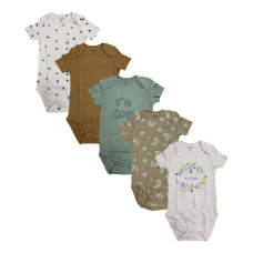 Fox & Bunny Baby Bodysuit Multi 5pcs pack L-92